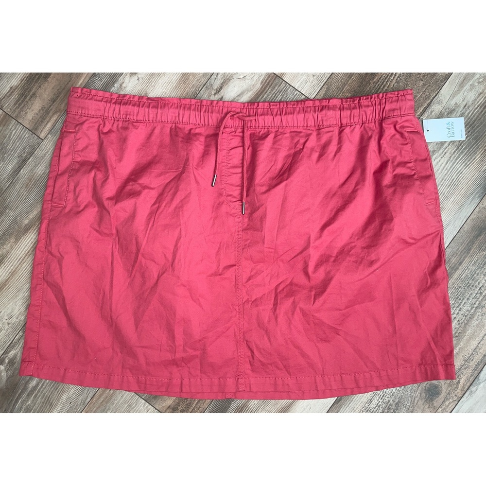 NWT CROFT & BARROW Women Drawstring‎ Pockets Elastic Waist Skirt Plus Sz 4X